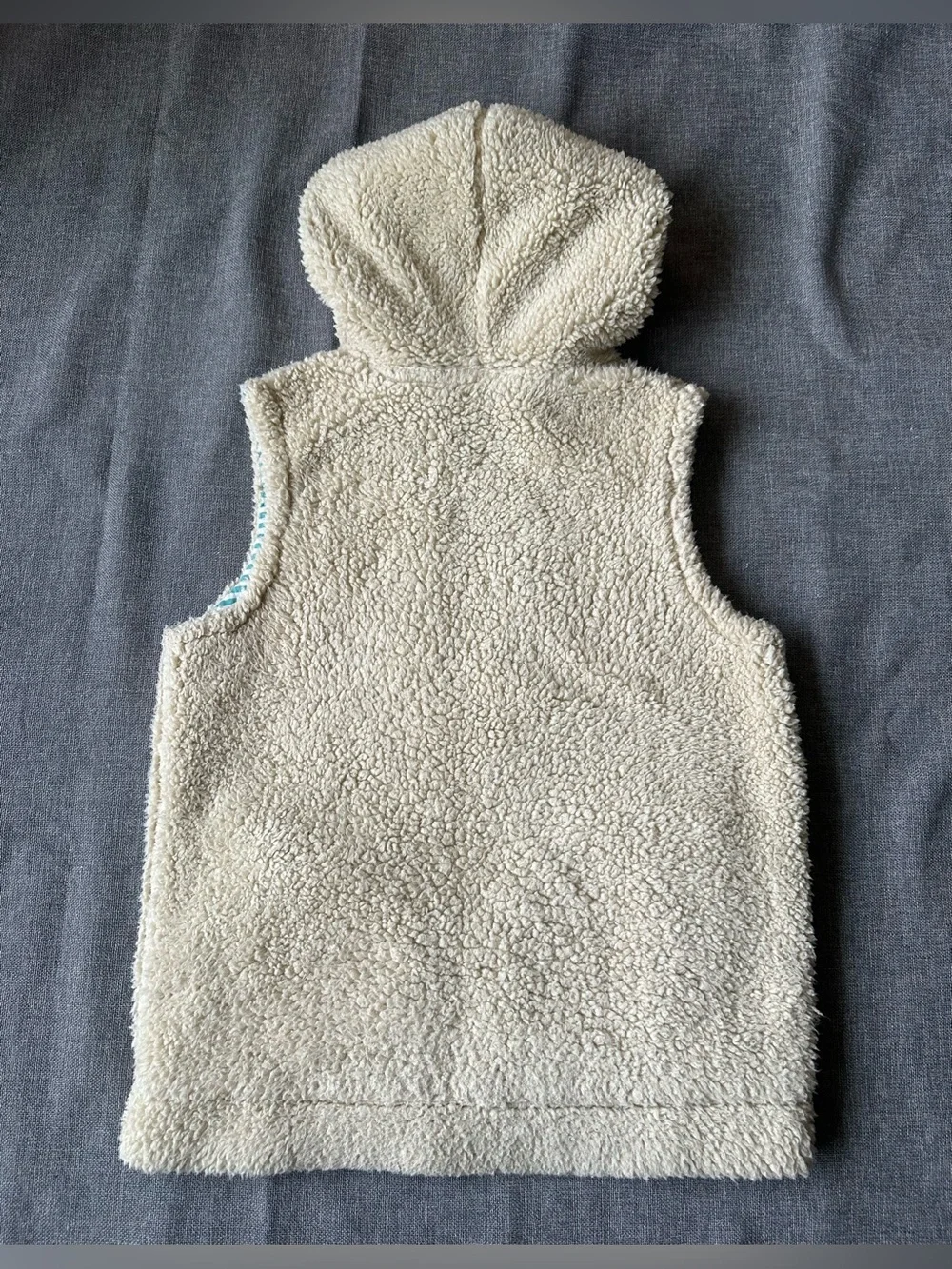 Girl’s Mini Boden Sherpa Hooded Vest